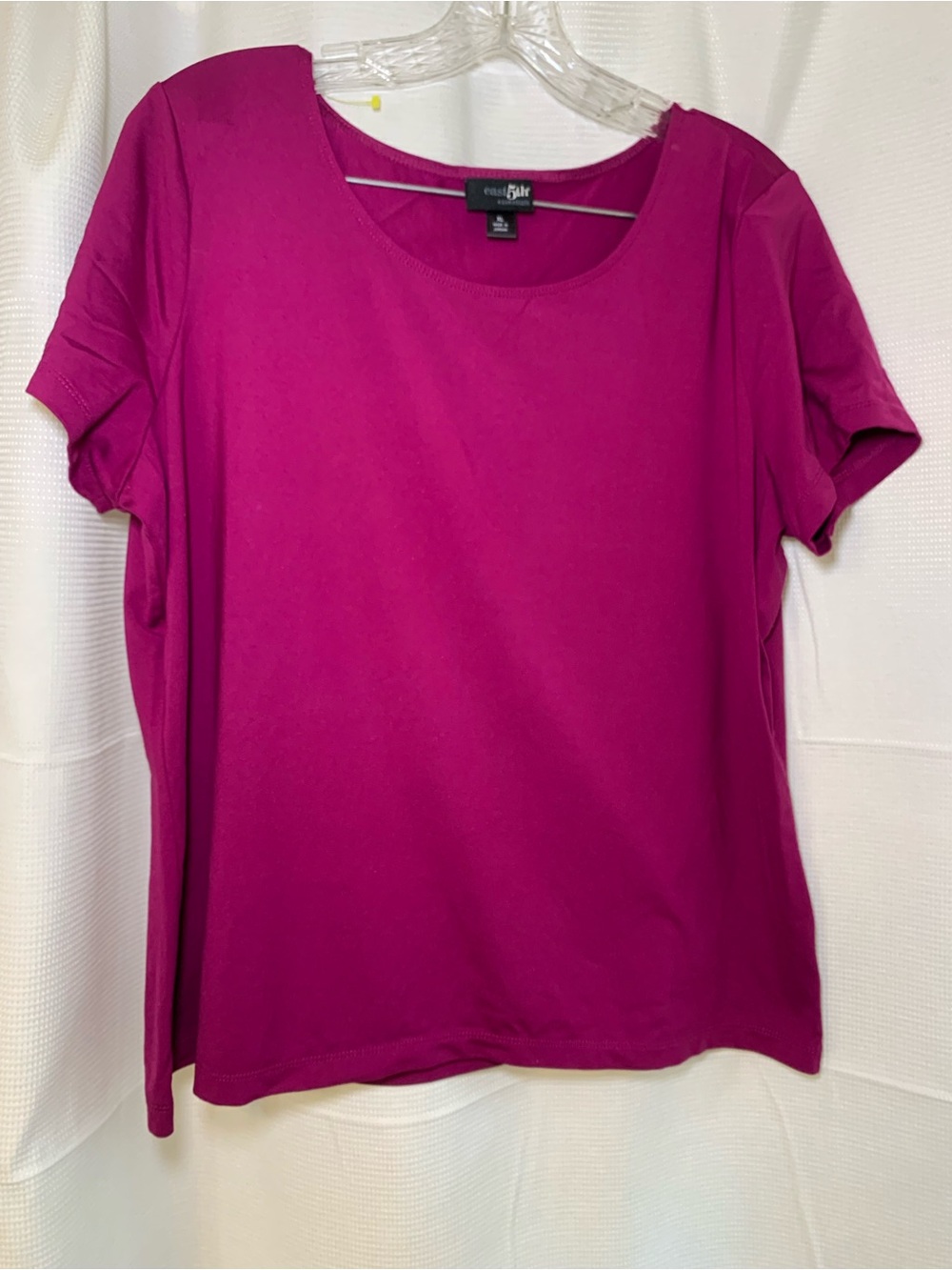 East 5th Scoop Neck Short Sleeve Top - Fuchsia